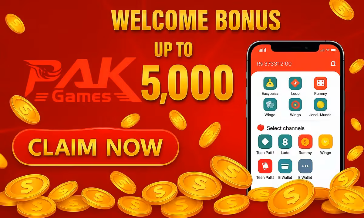 Pak Games Royale welcome bonus offer for new Pakistan players
